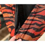 Pretty Little Thing Orange Zebra Flare Sleeve Tie Waist Bodycon Dress Photo 7