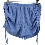 Gaze Blue Waffle Knit Pull On Short Size M New Photo 0