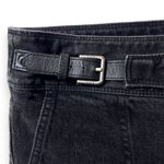 Ralph Lauren Lauren  Vintage Black Denim Pencil Skirt Knee Length Buckle Womens 6 Photo 2