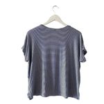 ZARA  TRF Stripes Blue White V-Neck Short Sleeves Women’s Blouse SZ S #1703 Photo 7