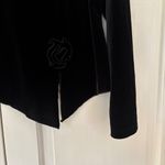 Soft Surroundings VTG Black Velvet Blouse Asymmetrical Hem Rosette Plus Size 1X Photo 1