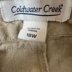 Coldwater Creek Marisa Linen Crop Lace Embellished Pants Women's Size 18 Photo 5