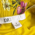 DR2 Yellow Floral Blouse with Purple Accents Size M Photo 3