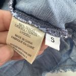 Bella Dahl Dress Womens Small Blue Chambray Denim Long Sleeve Frayed Hem Mini Photo 4