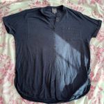 Lysse  women’s navy short sleeve button up top Photo 0