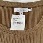 Good American NWT Rib Knit Baby Tee Shirt Sepia Brown Size XL NEW Photo 5