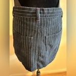 Banana Republic GAP Y2K 2000s Black Wool White Pinstripe 5 Pocket Pencil Straight Mini Skirt 6 Photo 3