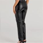 Hollister Vegan Leather Pants Black Ultra High Rise Straight Leg Size 25 Photo 1