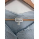 Blue Heaven Ombre Distressed Fray Hem Button Down Shirt Top Womens L Size L Photo 3