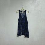 Free People Blue Combo ELLIE Velvet Burnout Mini Swing Dress Sz XS Photo 1