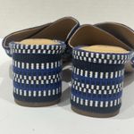 Chico's  Woven Criss Cross Block Heel Sandals Blue Slip On Size 9.5 MSRP $148 Photo 3