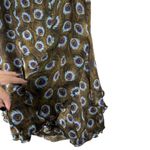 Etcetera Silk Peacock Asymmetrical Flowy Handkerchief Knee Length Skirt Size 6 Photo 5
