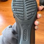 Crocs NWOT  Casey Mary Jane Pump Wedge Heel All Black Comfort Casual W8 Photo 7