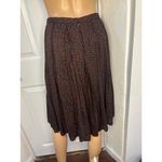 Pierre Cardin  Vintage Women’s Pleated A-Line Rayon Skirt Brown Printed 8 Photo 3