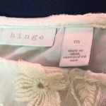 Hinge blouse lace lined cold shoulder light peach Photo 3