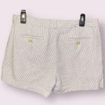 Banana Republic Linen Blend Striped Shorts with Front Built-in Belt - si… Photo 1
