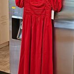 Reformation ππ Rachelle Dress ~ Cherry Red 12 NWT Photo 8