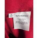 Reformation  Jeans Tam Knit Dress Size‎ Small Red Long Sleeve Henley Mini Photo 5