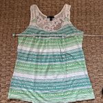 Gap Women's  Tank Top size small teal green pattern Photo 5
