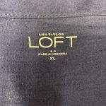 Loft Ann Taylor  Scoop Neck Navy Blue Diamond Pattern 3/4 Sleeve Top Size XL Photo 10