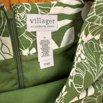 Villager Liz Claiborne Women Floral Sleeveless Lined Sheath Dress Green Size 14 Photo 1