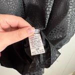 Andree by Unit  Black Embossed Leopard Print Poncho Dolman Sleeve Blouse Small S Photo 3