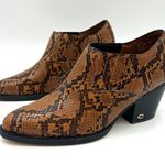 Coach  Perri Snake Print Ankle Bootie Carmel Leather Westerncore Photo 11