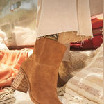 Lucky Brand Tan Suede Ankle Boots Photo 0