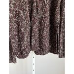 Madewell  Cable Knit Sweater Burgundy Gray Ivory Women's Size‎ M Medium Photo 2