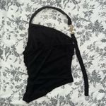 SheIn Black With Gold Clasp Halter Top Photo 1