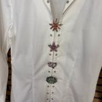 Joseph Ribkoff  White Brooch Top Size‎ 6 Photo 2