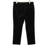 Ann Taylor Black Velvet Straight Leg Ankle Pants Mid Rise Trousers Size 8 Photo 4