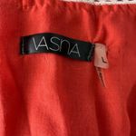 Vasna Fit N Flare Cotton Lace Dress L Coral Orange V Neck Lined Boho Knee Length Size L Photo 6