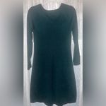 Boden teal Camille button shoulder detail knit sweater dress size 4R Photo 3