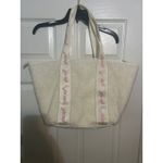 PINK - Victoria's Secret  Cream Sherpa Tote Bag Purse Handbag‎ Travel Photo 1