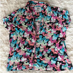 Disney  Luxe Mickey Mouse Pajama Top Button Front‎ Short Sleeve XL Photo 0