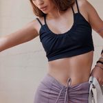 Free People FP Movement Hot Tip Double Strap Workout Crop Top‎ Black Size Large Photo 0