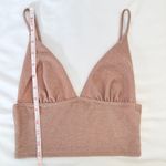 Urban Outfitters Sparkly Glitter V-Neck Plunge Crop Tank - Metallic Pink - XS Photo 7