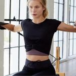 Free People Run In The Sun Solid Tee Black Size L Photo 2