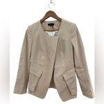 Donna Karan 💜  Women Collarless Split-front Patch Flap Pocket Jacket Photo 2