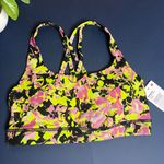 Lululemon Energy Bra Luxtreme NWT Size 2 Inflect Floral Highlight Yellow Multi Photo 2