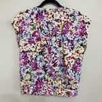 CAbi  Eden Floral Faux Wrap V-Neck Blouse - Size M Photo 2