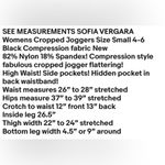 Sofia Vergara  Womens Cropped Joggers Size S 4-6 Black Nylon Spandex Pockets New Photo 7