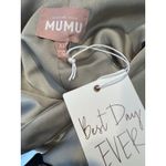 Show Me Your Mumu Say I Do Romper Moss Green Luxe Tie Waist Satin Medium NEW Photo 4