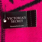 Victoria's Secret  VS Logo Stripe Scarf Pink Black Fuschia 82x12 Photo 4