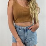 Aerie  Ribbed One Shoulder Crop Top Photo 0