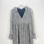 Joie NEW  Provence Midi Dress Silk Floral Black Long Sleeve Size Small S Photo 2