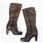 Fendi Brown Black Leather Two Tone Boots Photo 74
