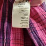 We The Free People Moon City Blouse Tunic Pink Purple Plaid Short Sleeve XS Photo 5