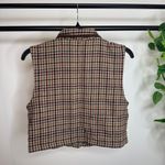 Marsh Landing Vintage VTG  Cropped Plaid Wool Blend Vest size S Small Photo 5